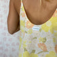 Robe Bretelle Fleurs Jaune