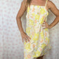 Robe Bretelle Fleurs Jaune