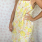 Robe Bretelle Fleurs Jaune