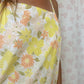 Robe Bretelle Fleurs Jaune