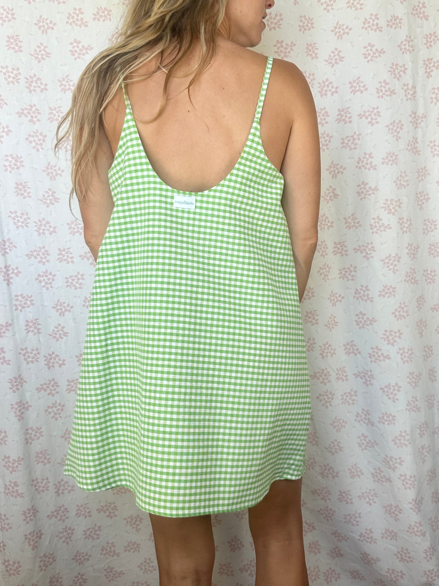 Robe Bretelle Vichy Vert