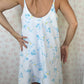 Robe Bretelle Fleurs Bleu