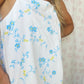 Robe Bretelle Fleurs Bleu