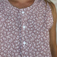 Haut Bouton Fleurs Rose