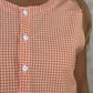 Haut Bouton Vichy Orange