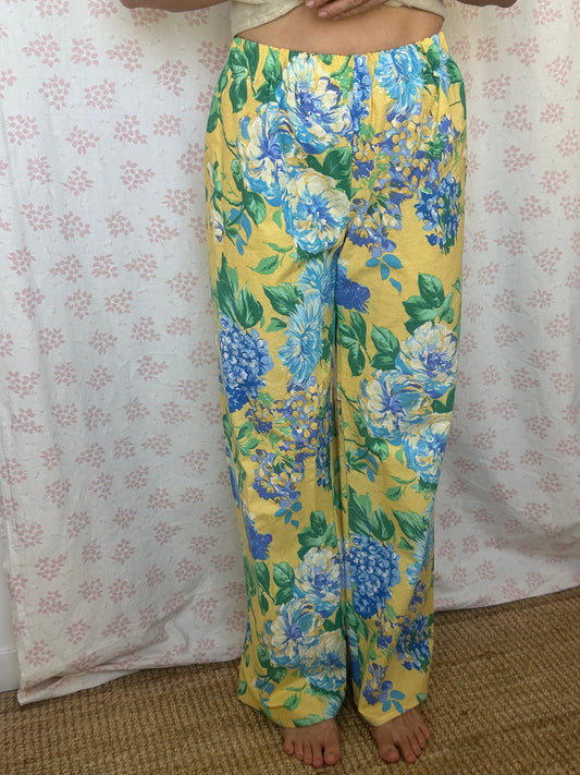 Pantalon Jaune Fleurs
