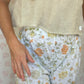 Pantalon Blanc Fleurs