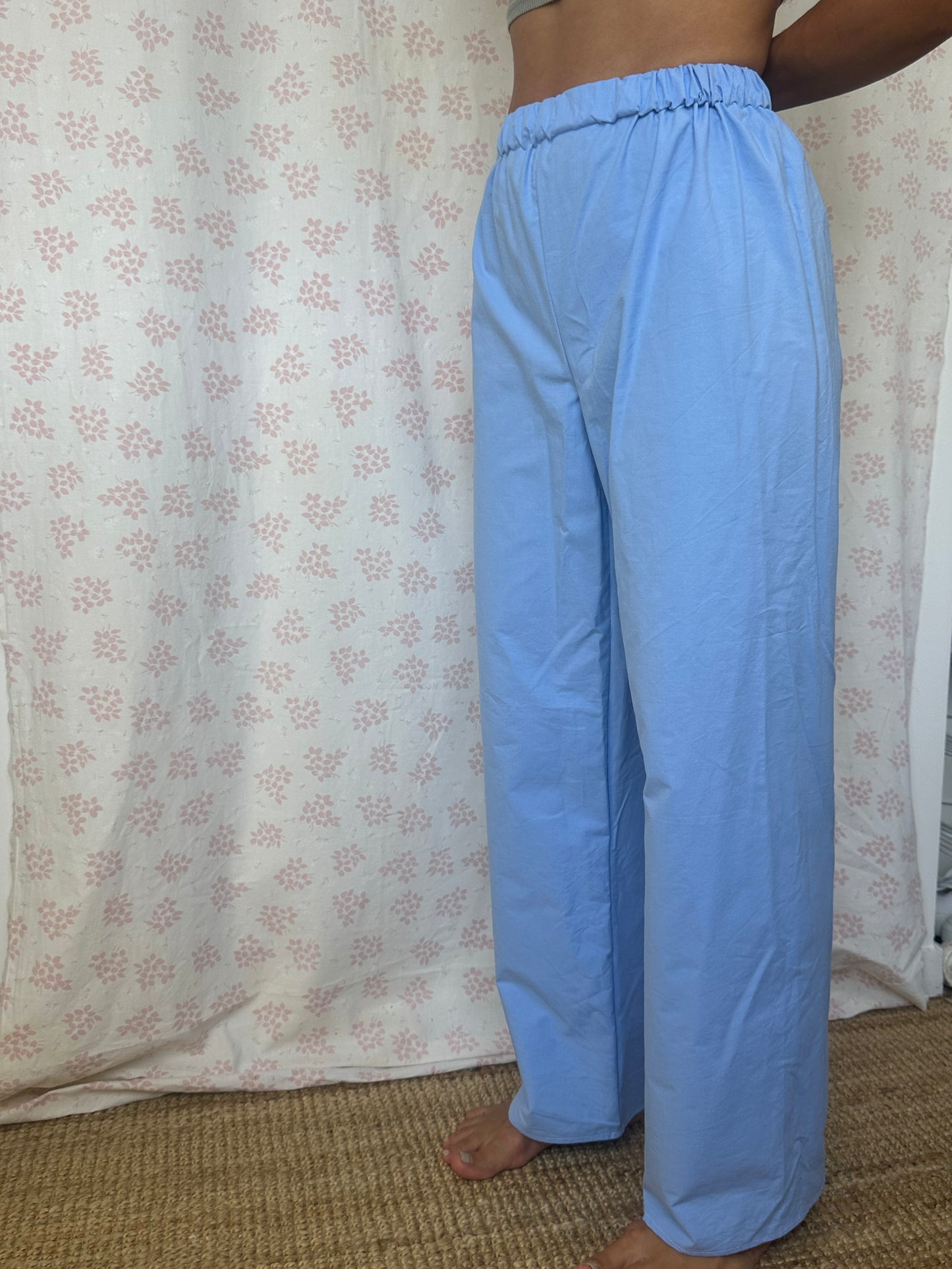 Pantalon Uni Bleu