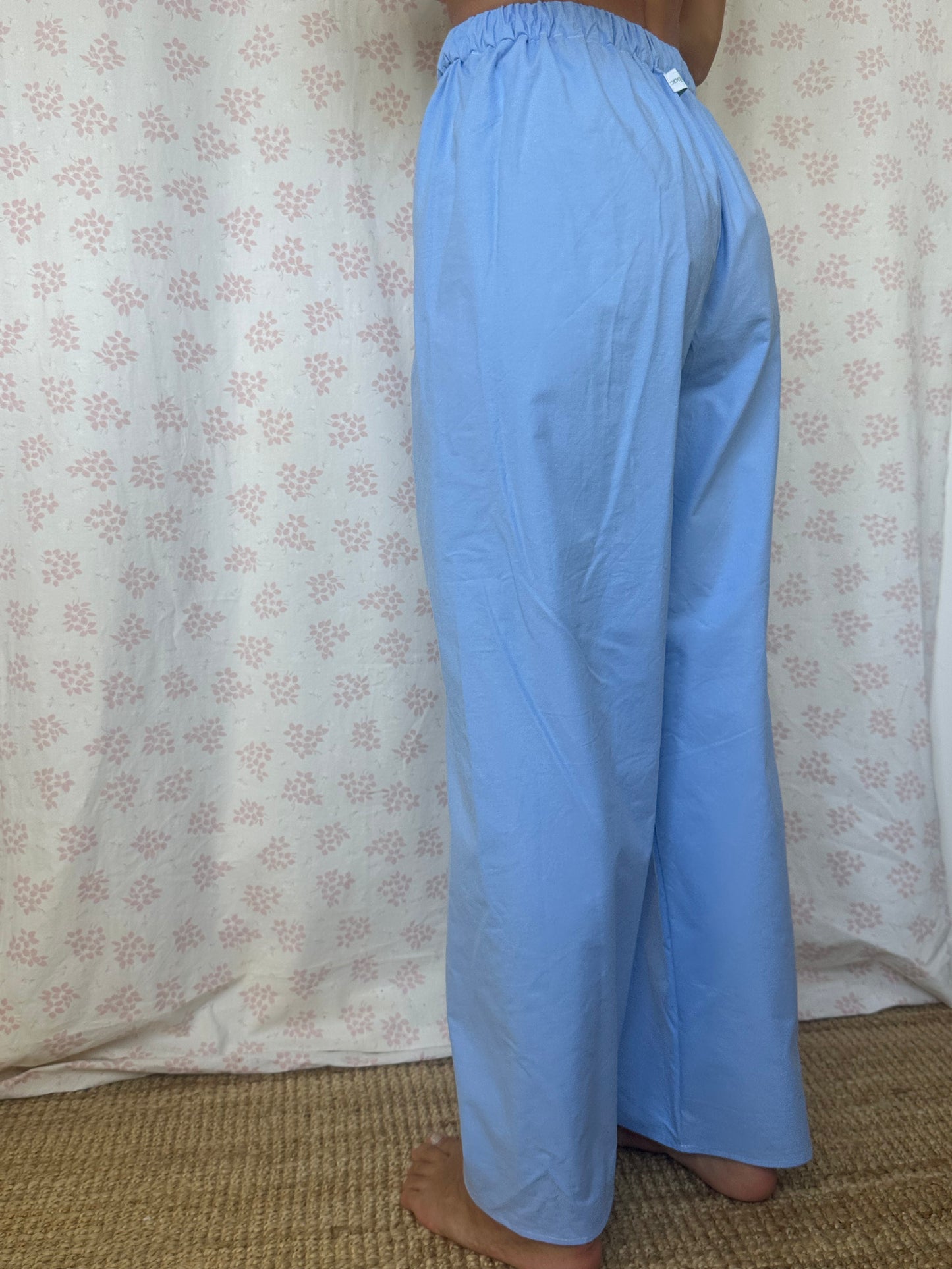 Pantalon Uni Bleu