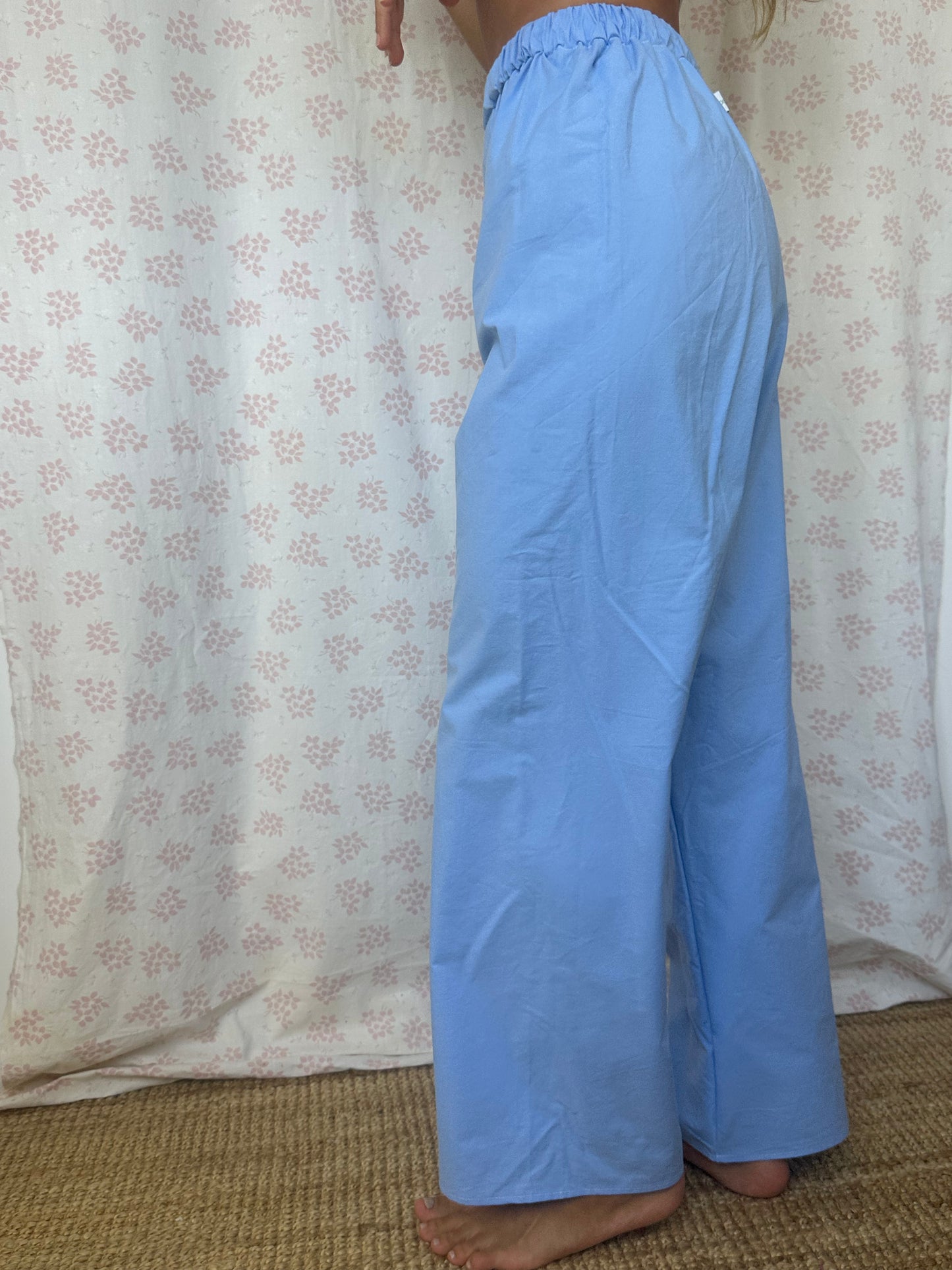 Pantalon Uni Bleu
