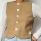 Gilet Bouton Beige T36/38