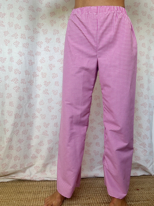 Pantalon Vichy Framboise