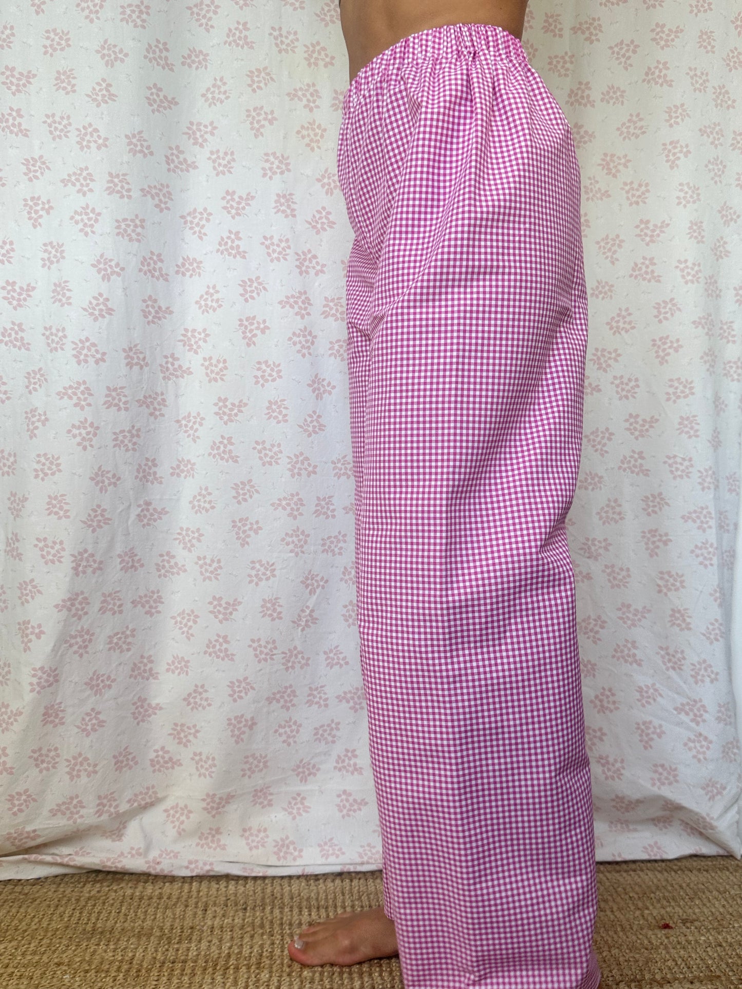 Pantalon Vichy Framboise