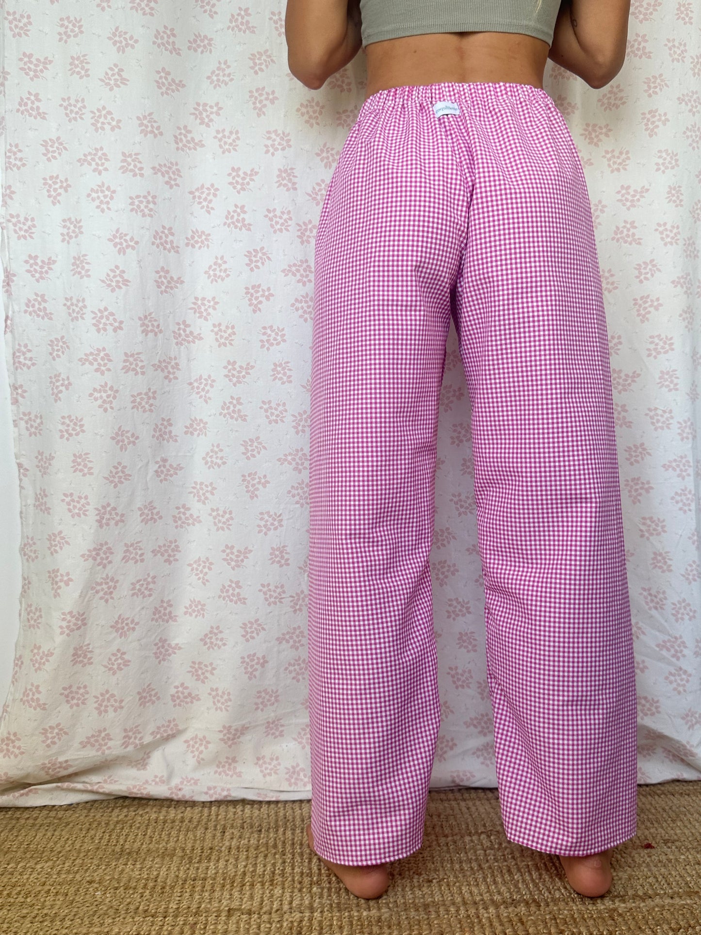 Pantalon Vichy Framboise