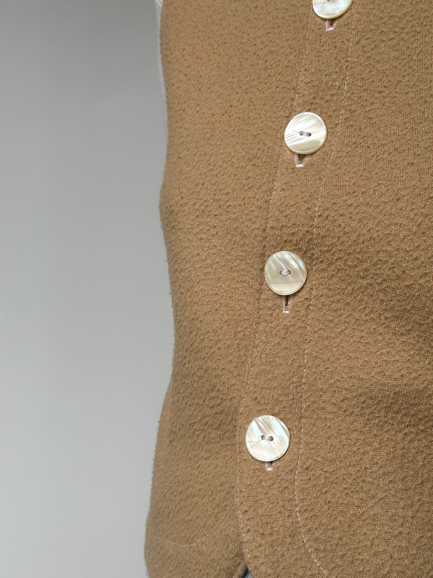 Gilet Bouton Beige T36/38