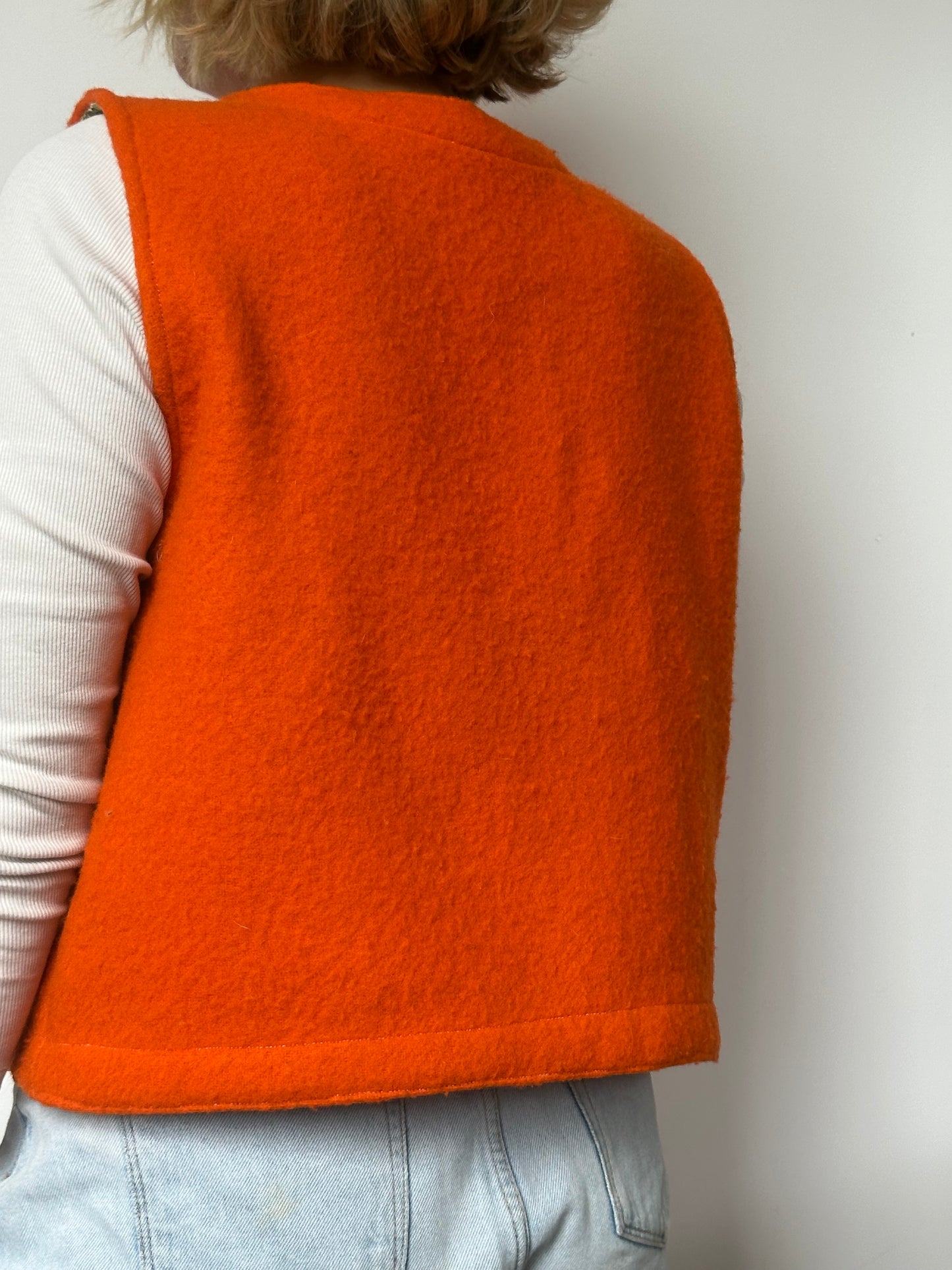 Gilet Bouton Orange T36/38