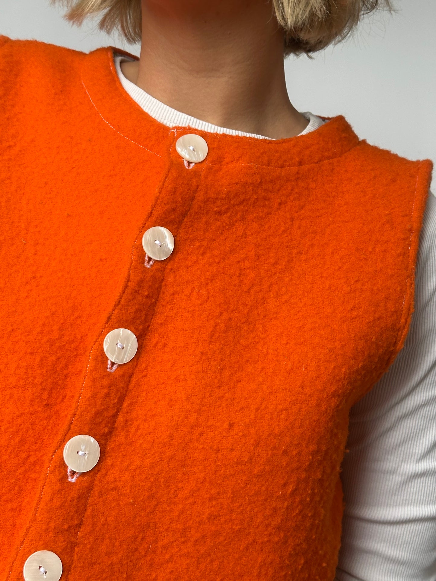 Gilet Bouton Orange T36/38