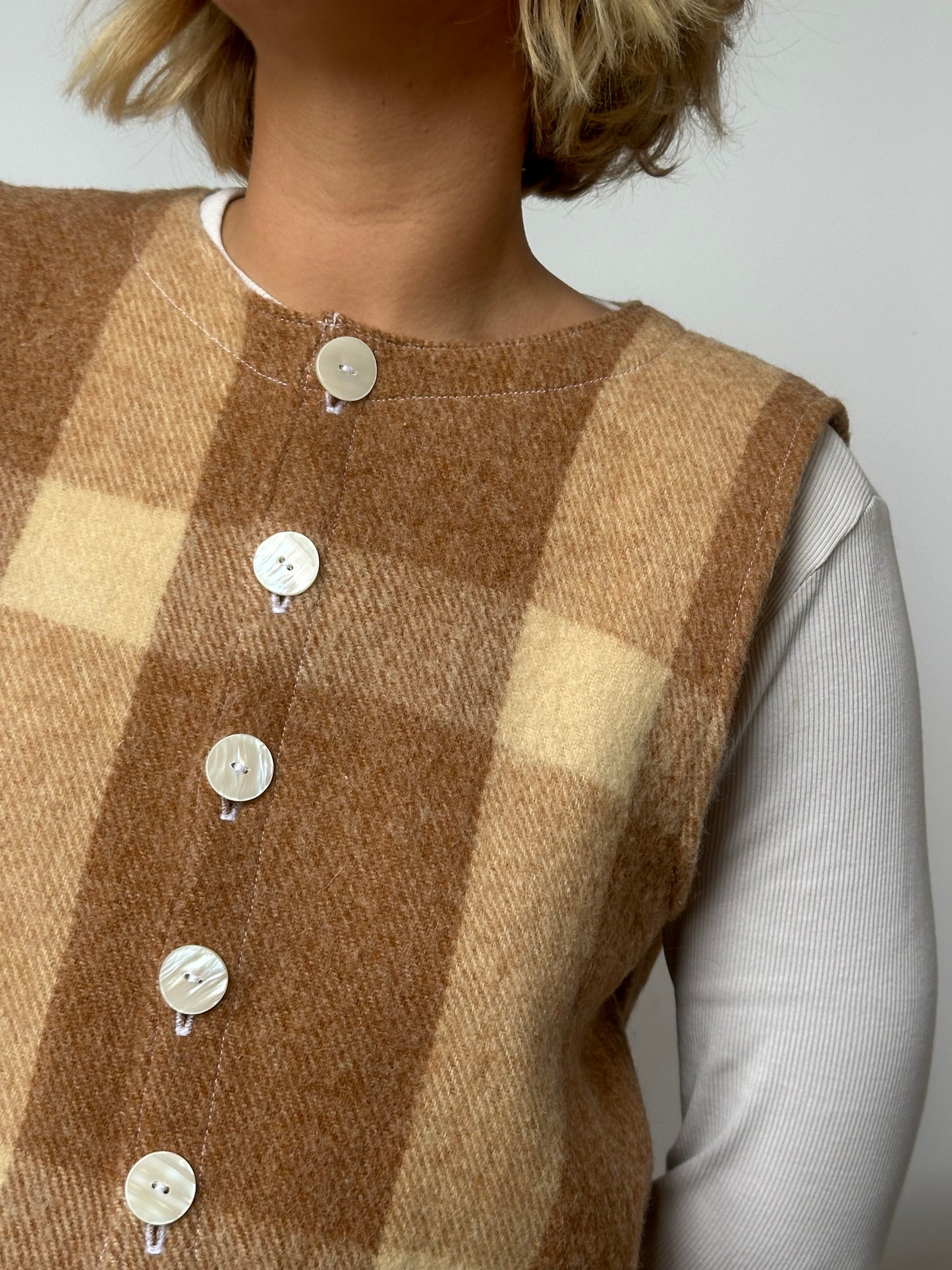 Gilet Bouton Carreaux T36/38