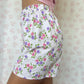 Short Blanc Fleurs