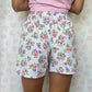 Short Blanc Fleurs