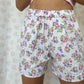 Short Blanc Fleurs