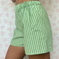 Short Vichy Rayé Vert