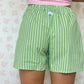 Short Vichy Rayé Vert