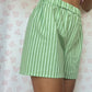 Short Vichy Rayé Vert