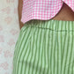 Short Vichy Rayé Vert