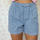 Short Bleu Fleurs