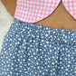 Short Bleu Fleurs