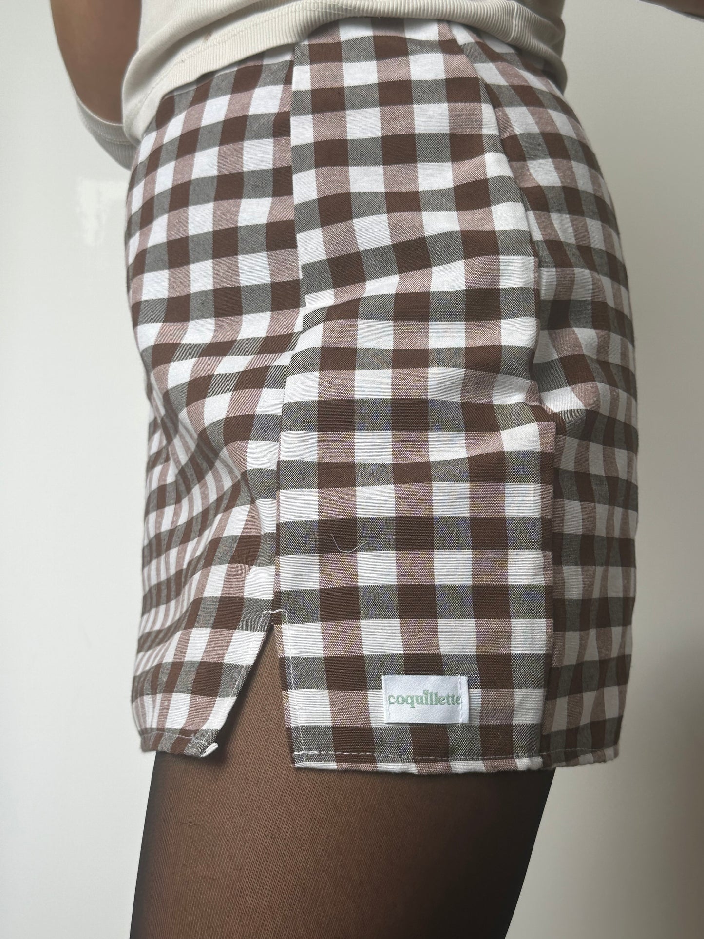 Jupe Vichy Marron T38