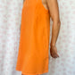 Robe Bretelle Uni Orange