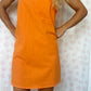 Robe Bretelle Uni Orange