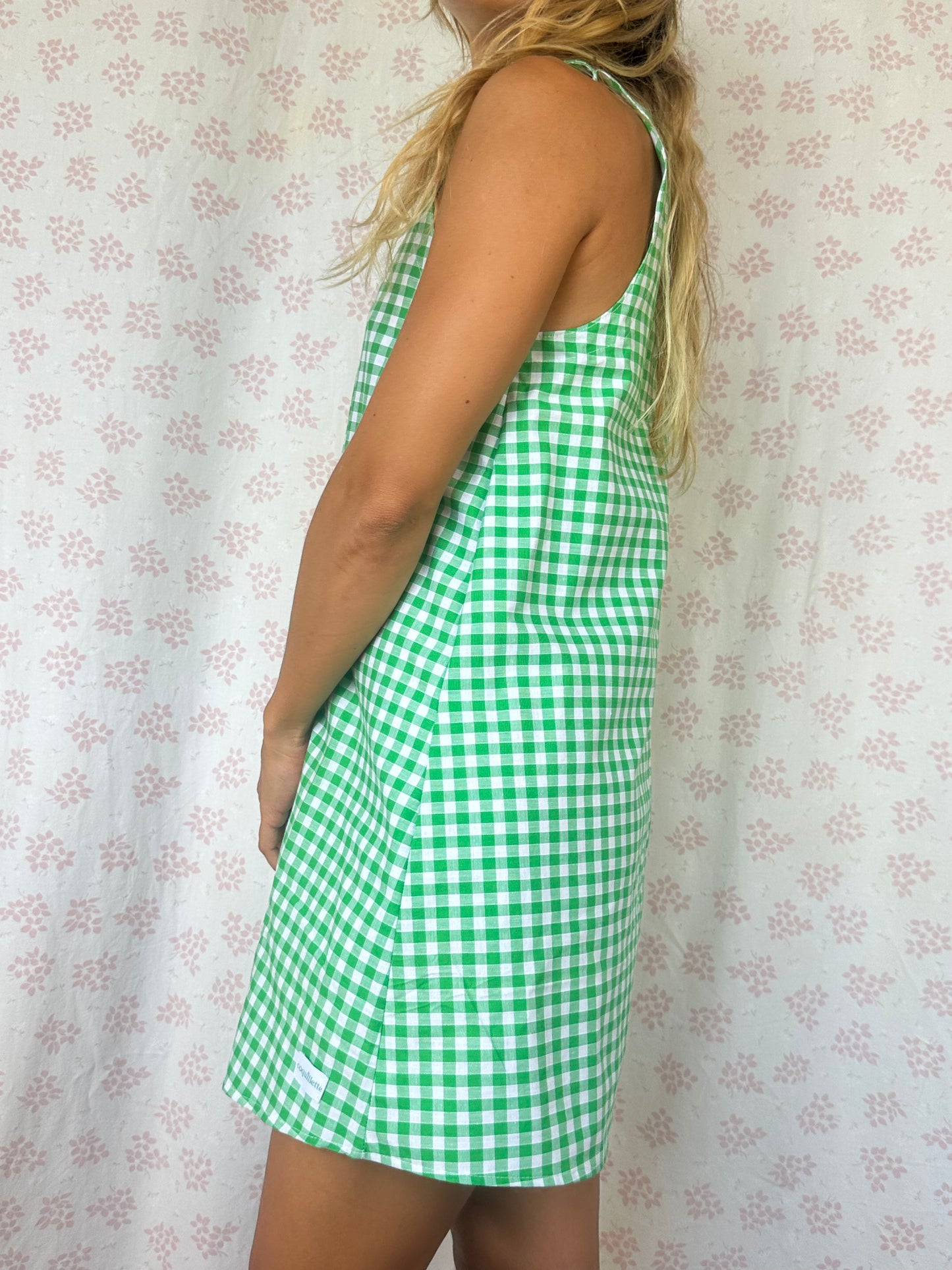 Robe Col Vichy Vert