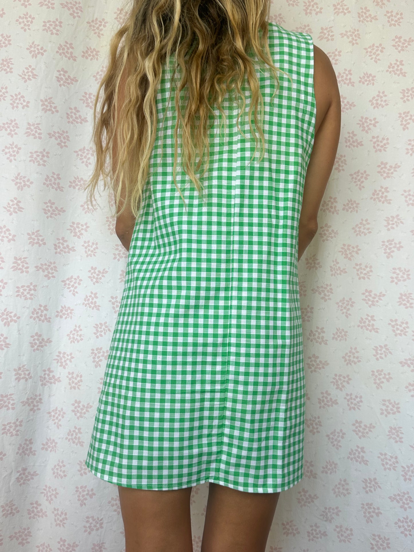 Robe Col Vichy Vert