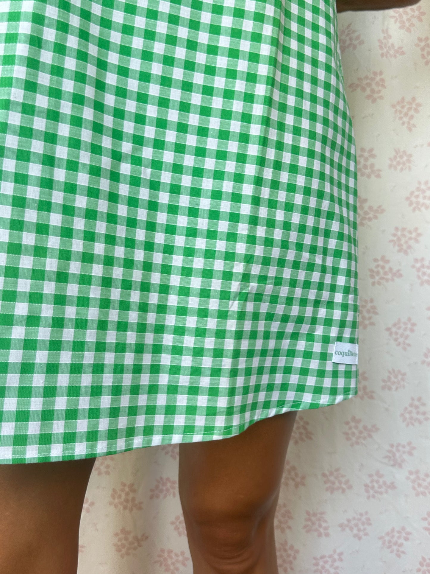 Robe Col Vichy Vert