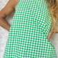 Robe Col Vichy Vert