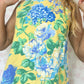 Robe Col Jaune Fleurs Bleu
