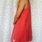 Robe Col Uni Rouge