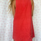 Robe Col Uni Rouge