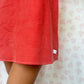 Robe Col Uni Rouge
