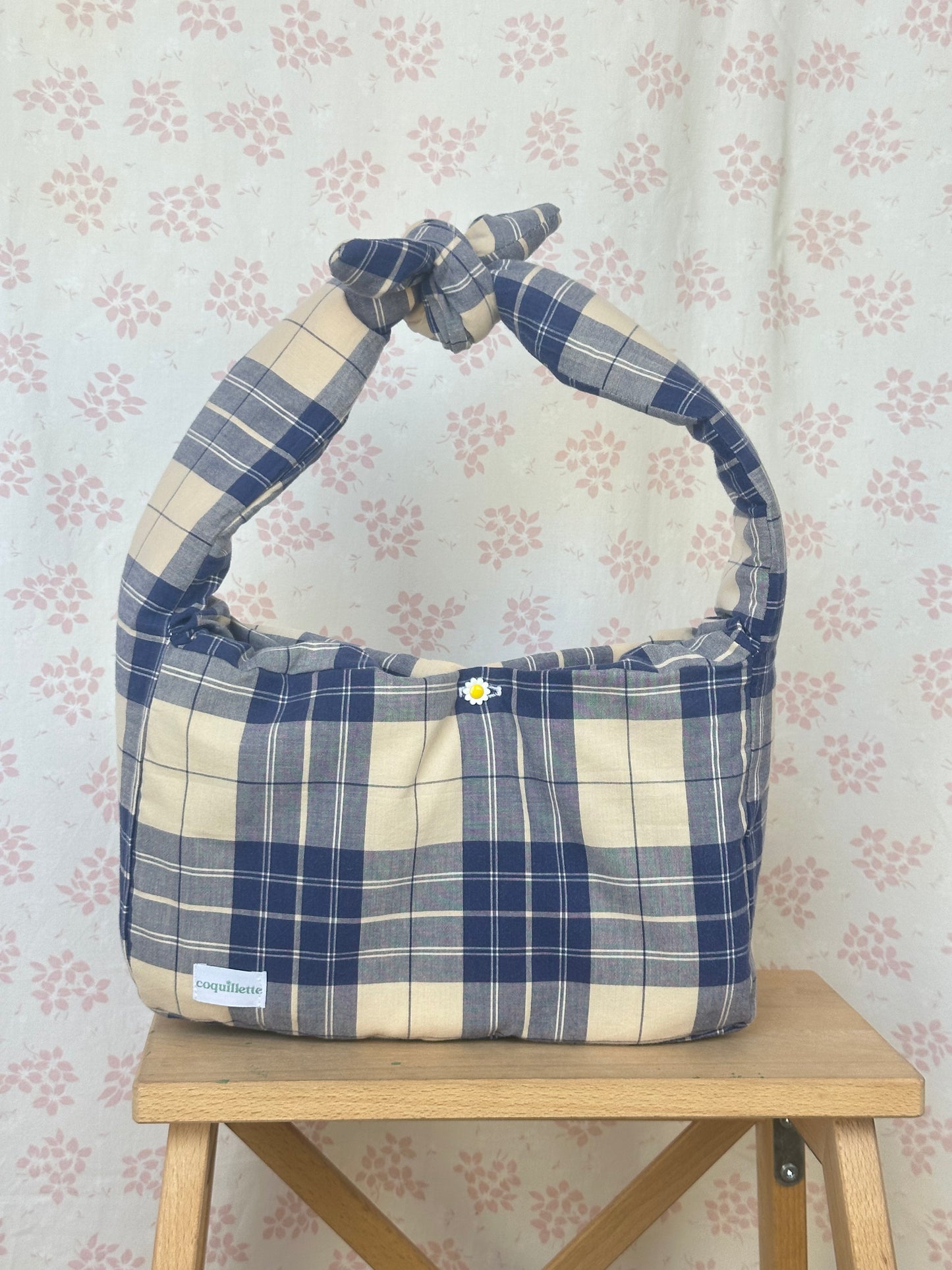 Sac Carreaux Bleu