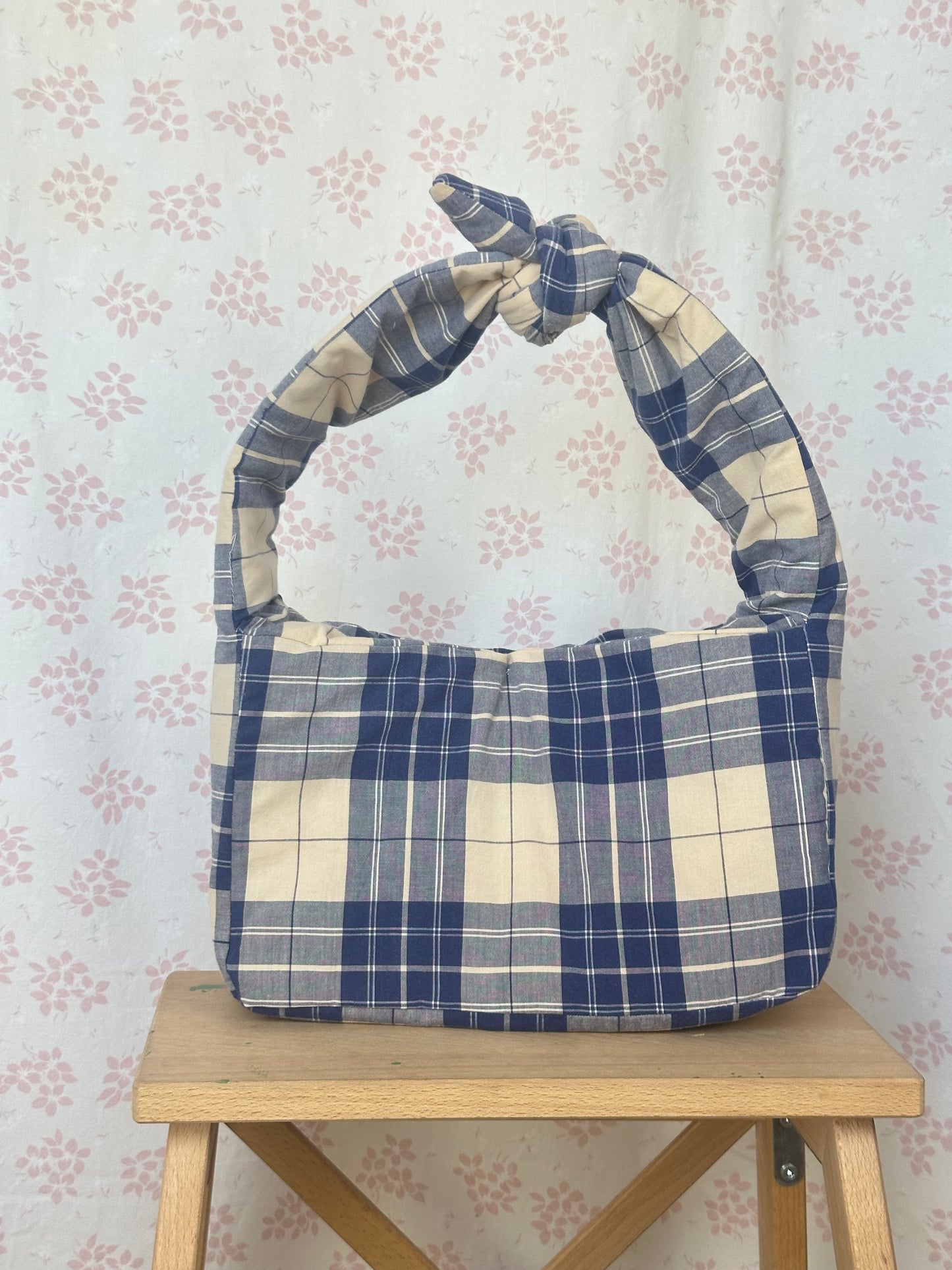Sac Carreaux Bleu