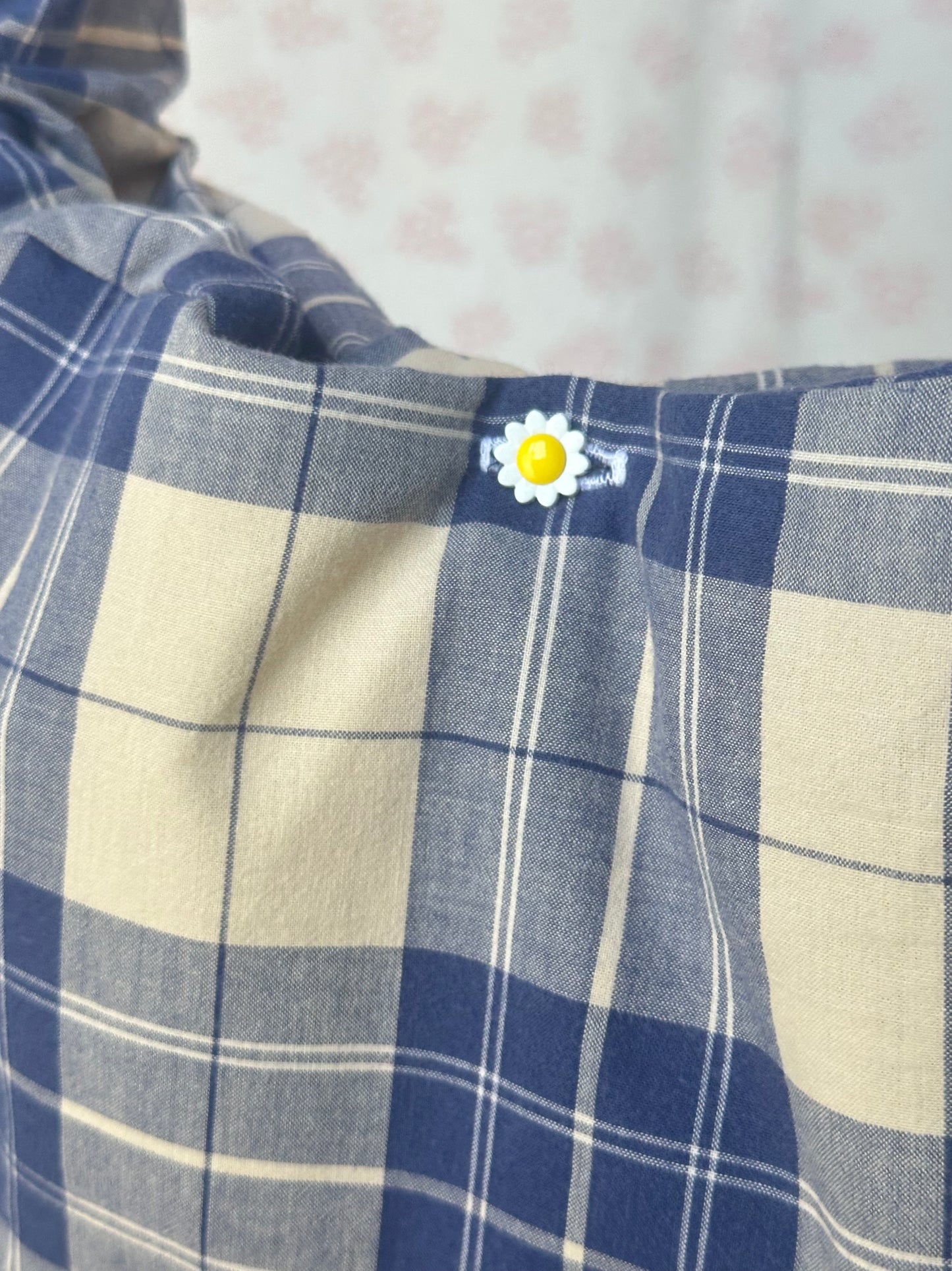 Sac Carreaux Bleu
