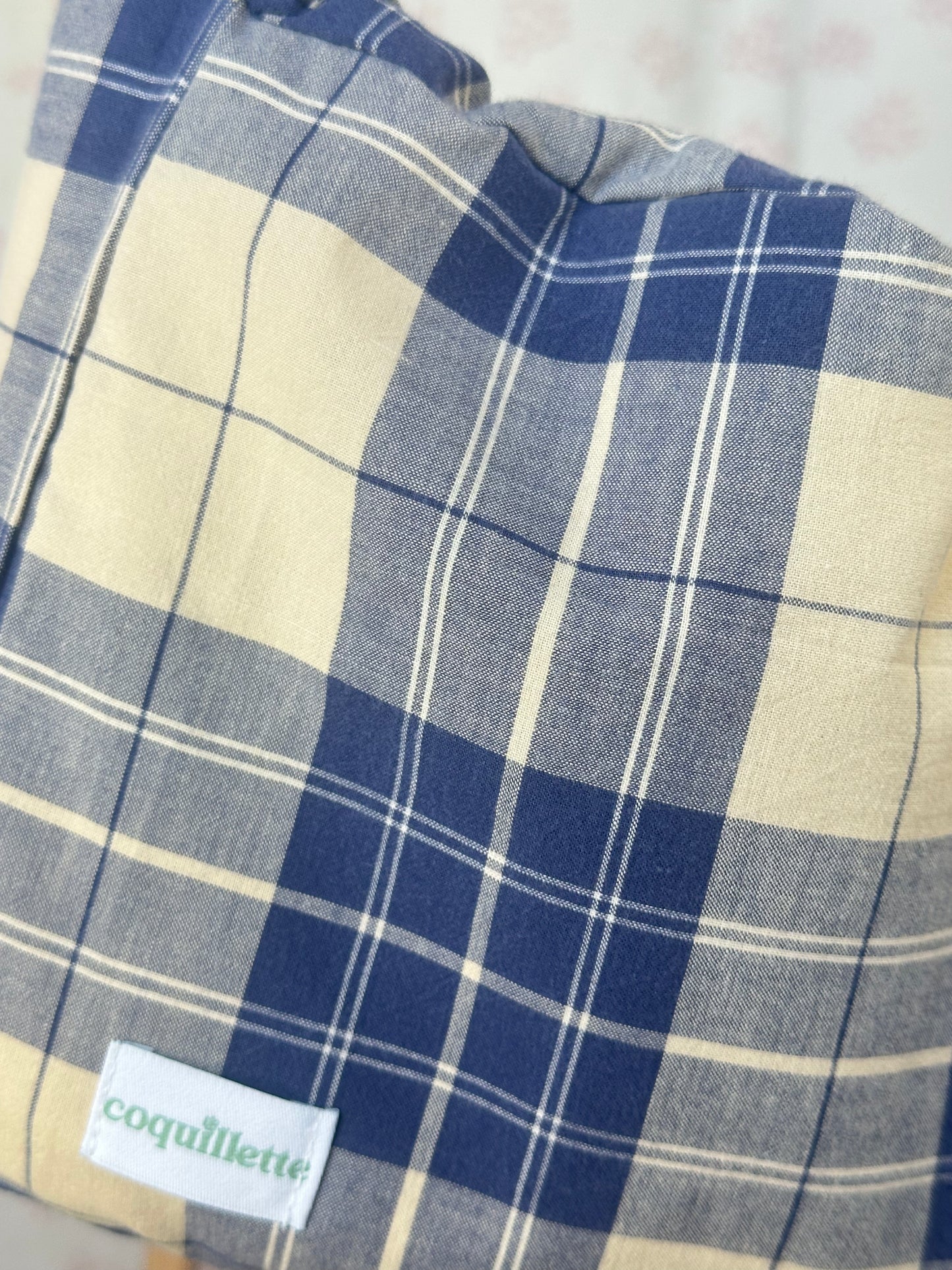 Sac Carreaux Bleu