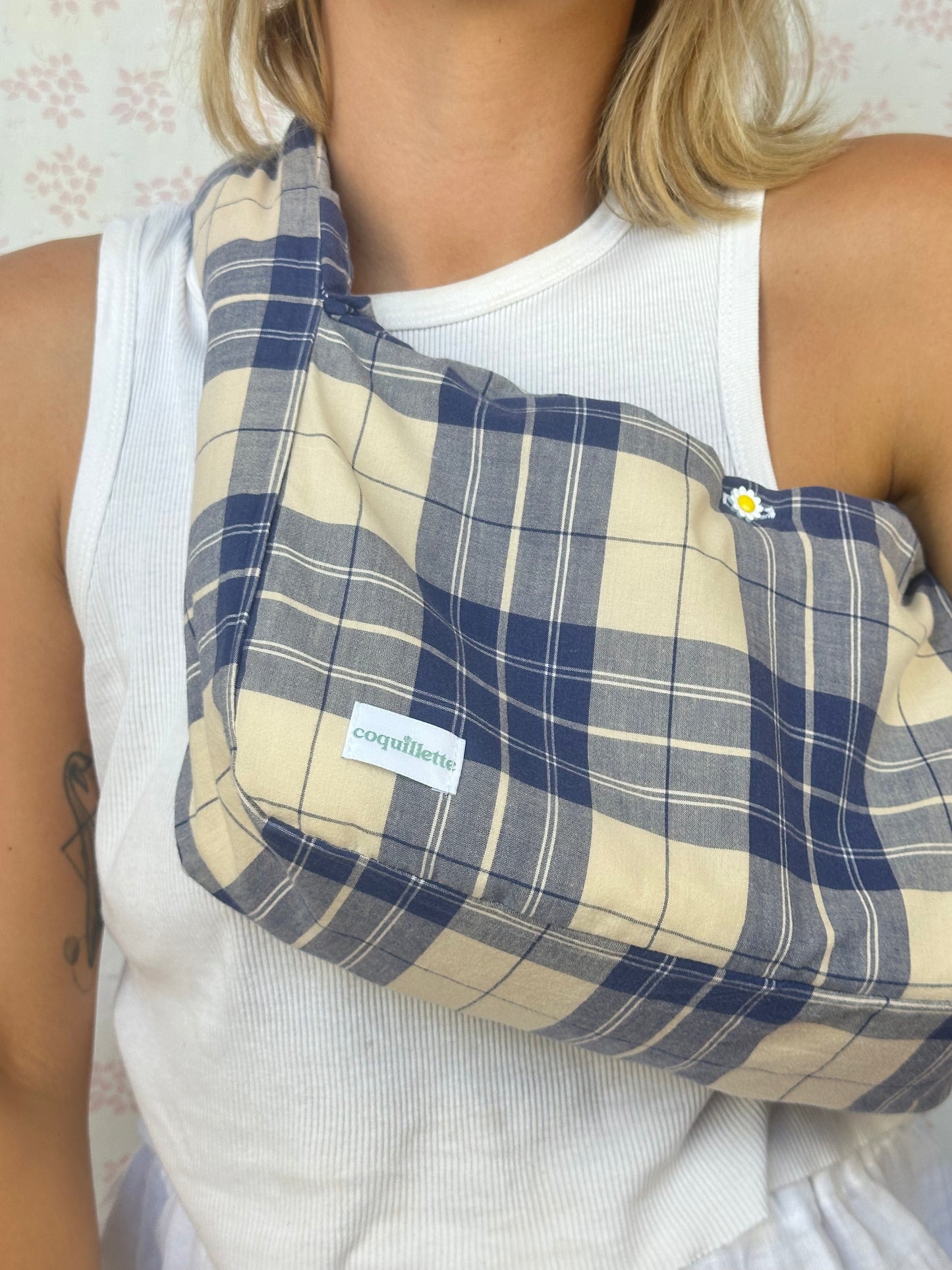 Sac Carreaux Bleu
