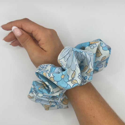 Grand Chouchou Fleurs Bleu