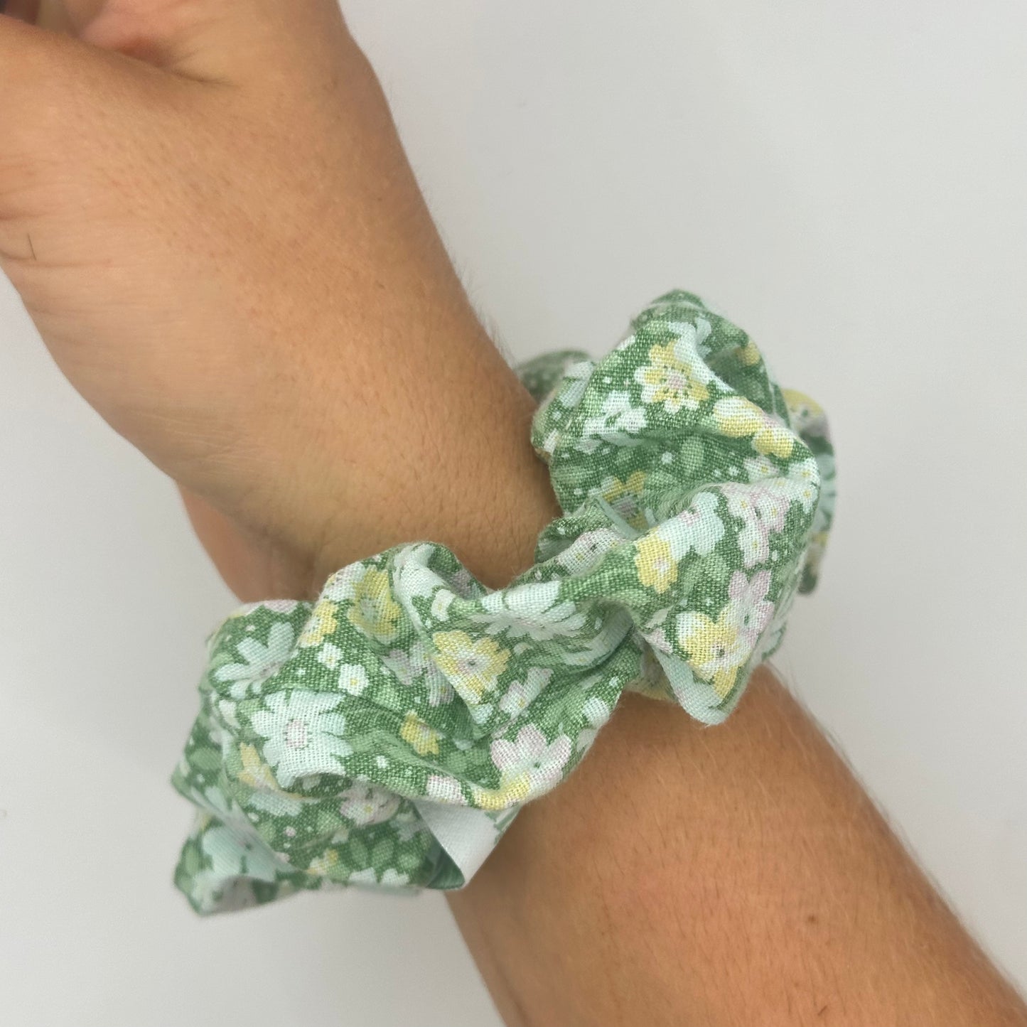 Chouchou Fleurs Vert