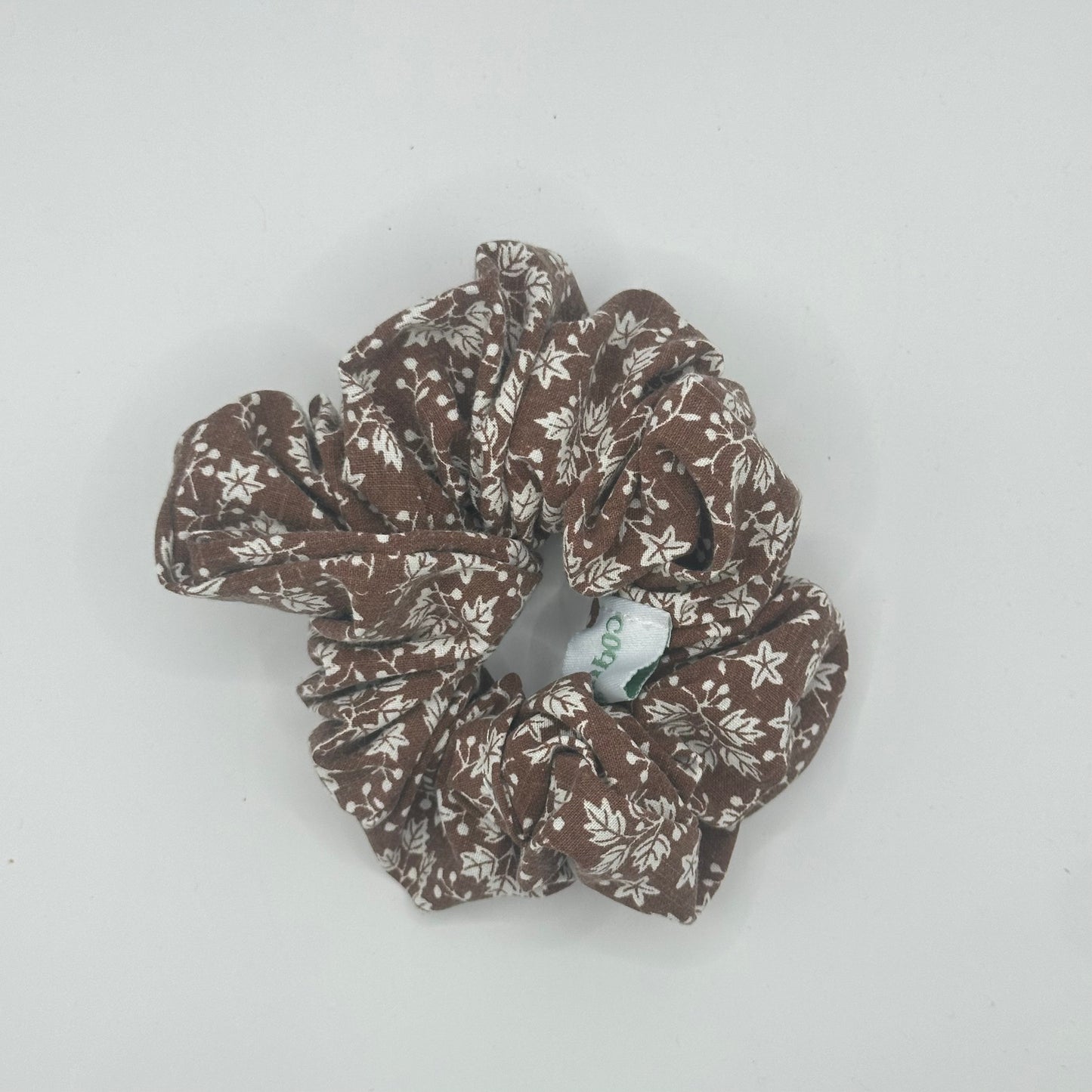 Chouchou Marron Fleurs